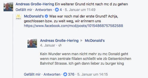 Facebook McDonalds witzig