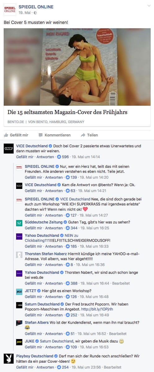 Spiegel Vice Süddeutsche Facebook witzig